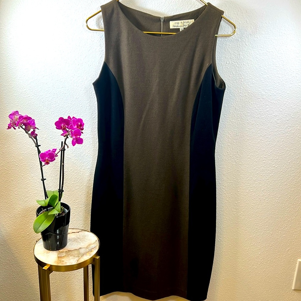 Rag & Bone Two-Tone Wool Sleeveless Sheath Dress Women’s Size 10